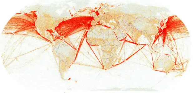 Figure 1. Global Shipping  Lanes (Source:  Shipping lanes  map created from data downloaded at