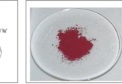 Figure IV.2 : Colorant rouge congo poudre  Figure  IV.1 : Formule  moléculaire 