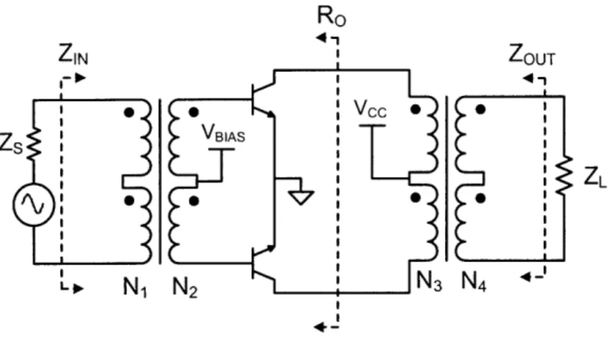 Figure  2-10:  A  transformer  coupled  differential  amplifier.