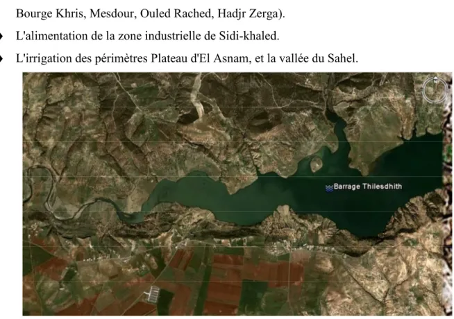 Figure 2.1 : la situation géographique du barrage Tilesdit. 