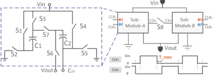 Fig. 1. Reconfigurable step-up switched capacitor module.