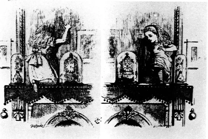 Figure  1 and  2  "Through The  Looking-Glass:  and What  Alice  Found There"