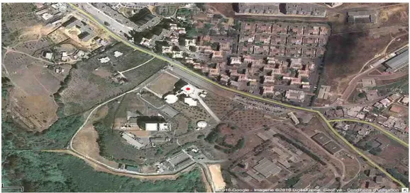 Figure II. 1 : L’image satellitaire relative au site de prélèvement (Google Earth Software)