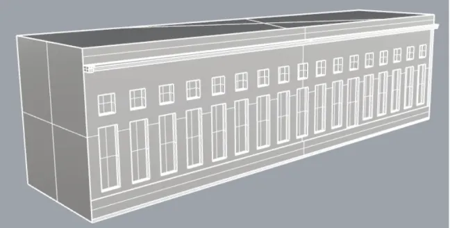 Figure 3-5: Solid model of Building 5 without holes for inserts