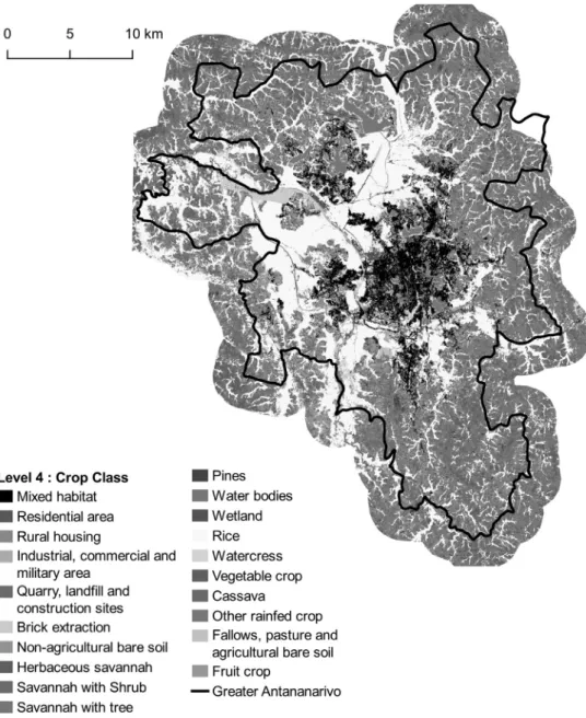Fig. 5. Land cover map corresponding  to Level-3 with  20  classes. Vector  ﬁle in ESRI shape format available here: http: 