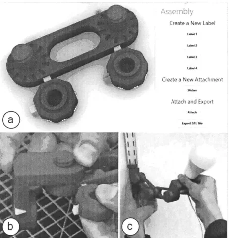 Figure 8. (a) Small  support structures can be used  as connectors,  to hold  parts in place for (b)  later assembly