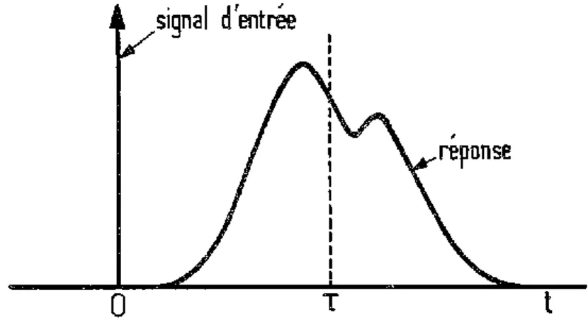 Figure I.7. Réponse à une injection-impulsion : la courbe 