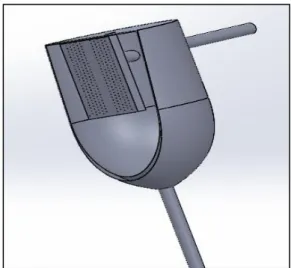 Figure II.13 : Conception de cyclone avec coupe par  logiciel solidworks 