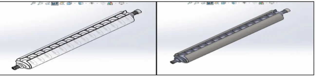 Figure II.19 : Conception de la vis sans fin avec logiciel solidworks. 