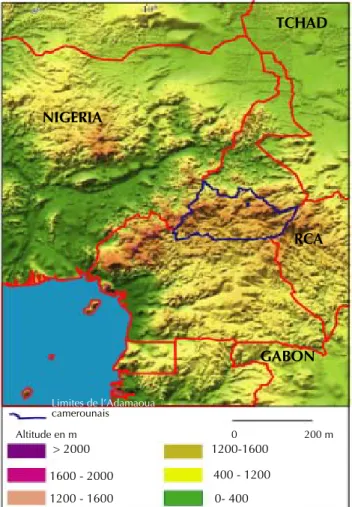 Figure 1. Situation de la région de l’ Adamaoua camerounais. 