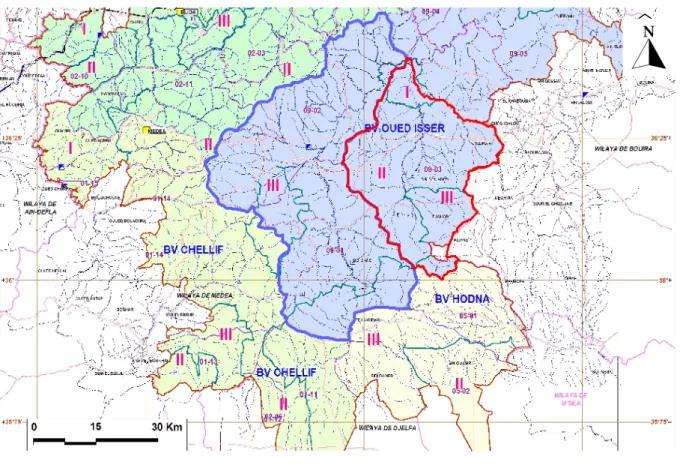 Figure II.1  :  La carte de bassin versant  d'Oued EL Maleh 