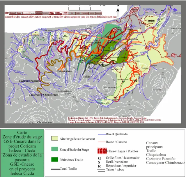 Figure 1. Zone d'étude du projet Coricam. 