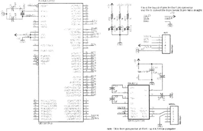 Figure  3-8:  The  AVR  Microcontroller  and  communications  circuitry.