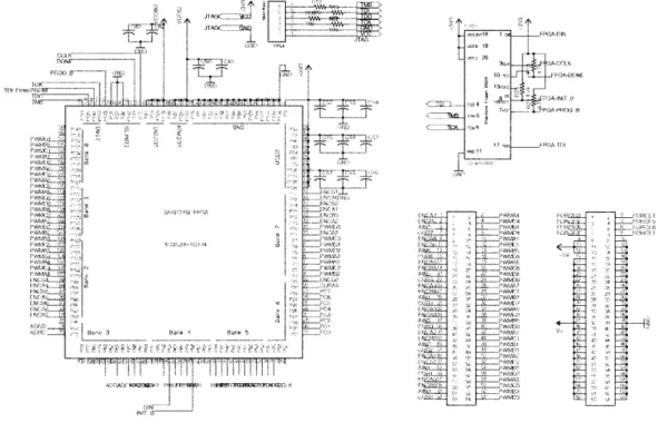 Figure  3-10:  The FPGA  coprocessor  and  its  communication  channels  [board-to-board  connectors]