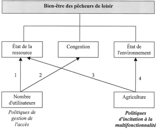 Figure  2.  Principales  sources  d'externalités  affectant  le  bien-être  des pêcheurs.