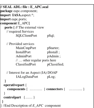 Figure 9: Partial SEAL description of E_APC 