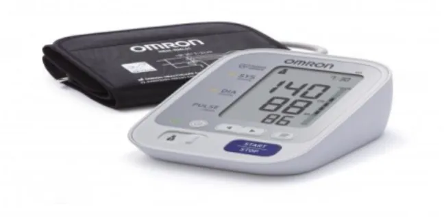 Figure 3. Electronic blood pressure monitor for measuring  blood pressure and heart rate [14] 