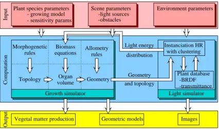 Figure 2: Architecture overview of our plant growth simulation system. See text for details.