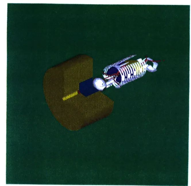 Figure  I-B-1:  Model  of  an AB-BNCT  system.  The  reflector  is  shown  in  gold.