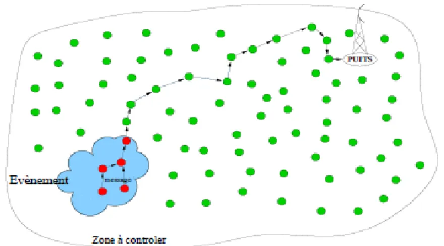 Figure I.5 :schéma d’un réseau de capteur. 
