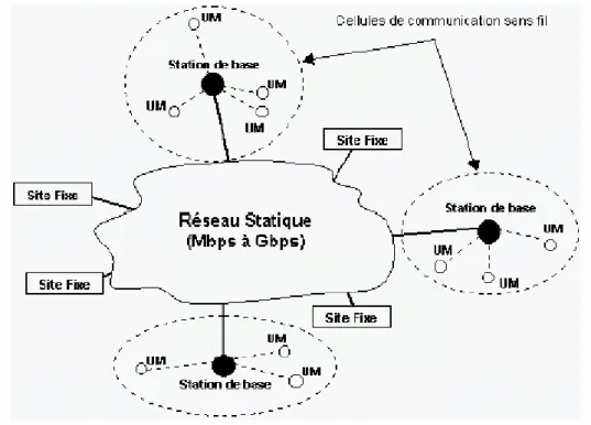 Figure I.7 : Modèle des réseaux cellulaires 