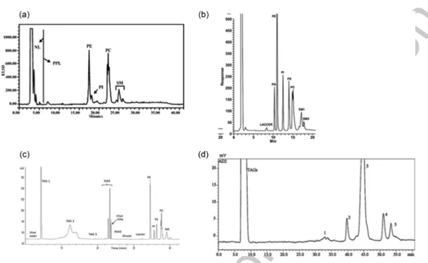 FIGURE 9.7  Typical MPL class separation obtained using main HPLC methods proposed in litera- litera-ture