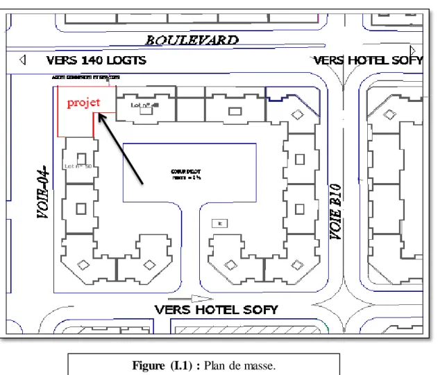 Figure  (I.1) : Plan  de masse. 