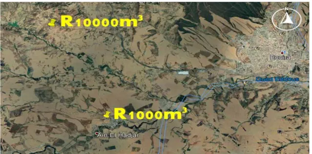 Figure 5 : Localisation de R10000m 3  et R1000m 3