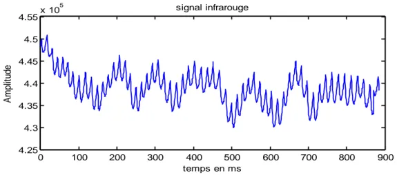 Figure III.01 : Le signal infrarouge bruité. 
