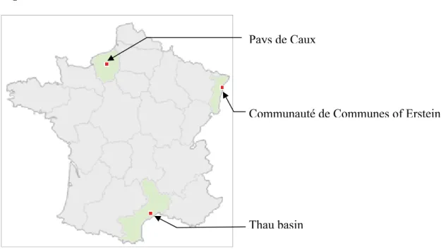 Figure 1 - French case studies 