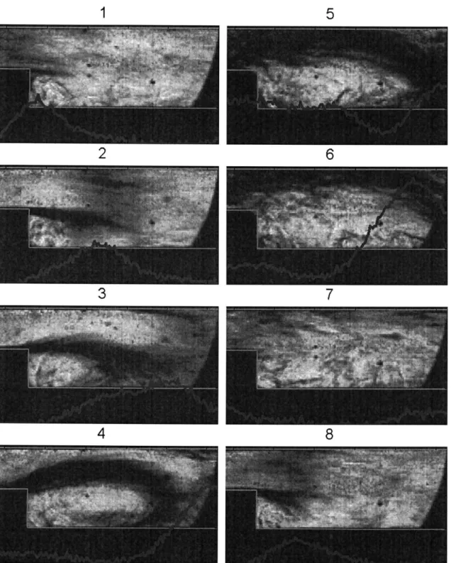 Figure  2-13  Schlieren images  with CH*  data.