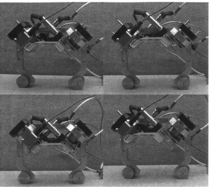 Figure  3-2:  Photograph  of  the  tremor  control  prototype  in  four  different  stages  of  articulation.