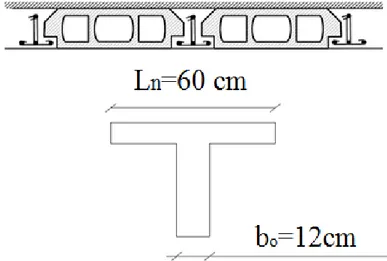 Figure II.1 : Dimension de la poutrelle 