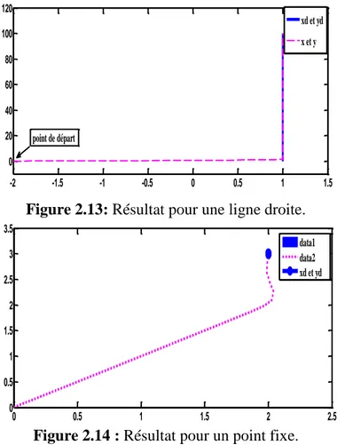 Figure 2.13: Résultat pour une ligne droite. 