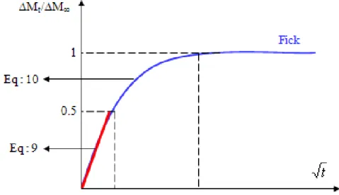 Figure 2.2: Courbe de diffusion de type Fick. 