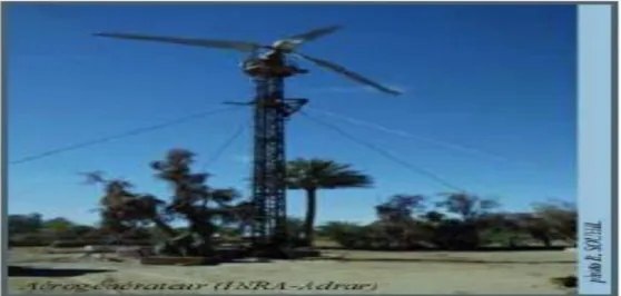 Figure I.4. Photo de la première éolienne installée en Algérie [4]. 