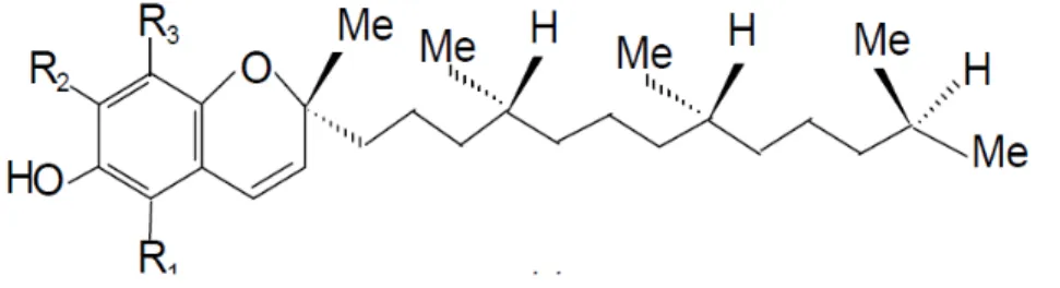 Figure 07 : la structure chimique de  α tocophérol (vitamine E) (Bougguerne., 2012).