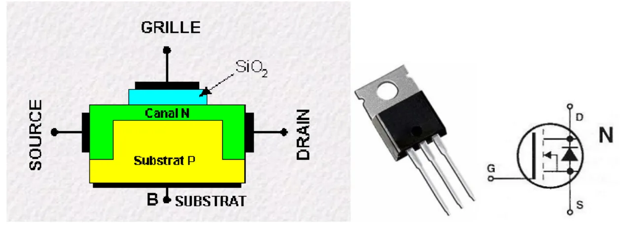 Figure II.15 : MOSFET canal N [43]. 