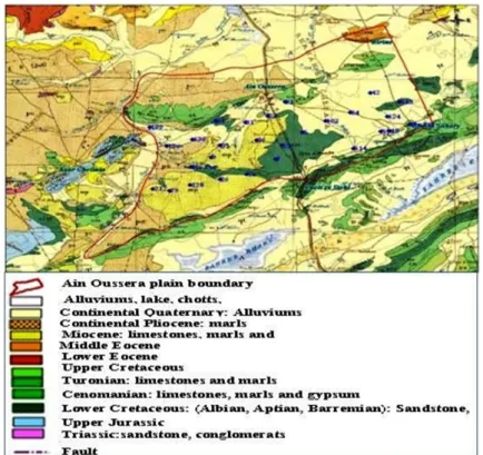 Figure 2. Geologic map of the study area and Groundwater sampling location 