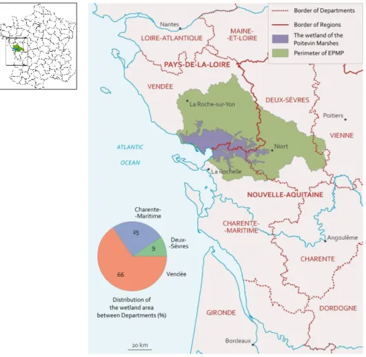 Figure 1. Location of the Poitou Marshes 