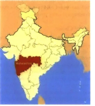 Figure  2.0.1  Maharashtra  State Highlighted  in India Map