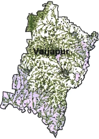 Figure  2.0.4  Vaijapur Block  with Drainage  Points  in Green