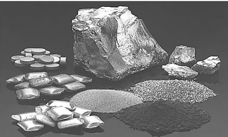 Figure I.1 Image représentant une photographie du chrome métallique [1]. 