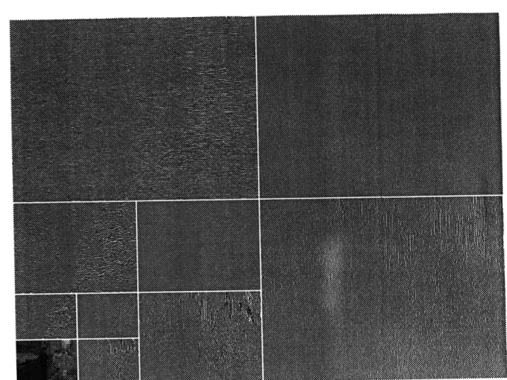 Figure  2.9:  Pyramid  decomposition  of the  original  picture  in  Figure  2.8.
