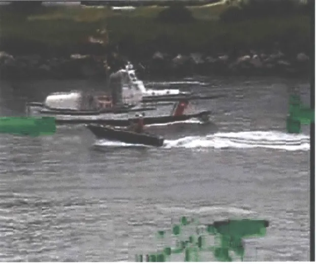 Figure  3-2:  B-frame  #65  from  "coastguard"  stream  showing  propagation  of  errors