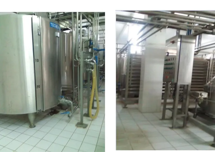 Figure 1 : Tank de stockage                                            Figure 2 : le pasteurisateur de lait.