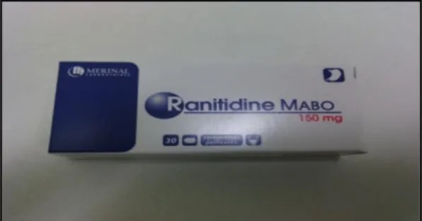 Figure 2 : Etui de la Ranitidine 