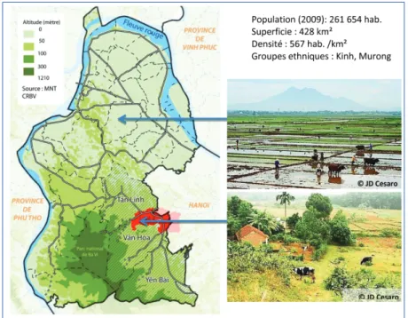 Figure 3. Le district de Ba Vì et ses paysages agraires (ph. J.D. Cesaro).