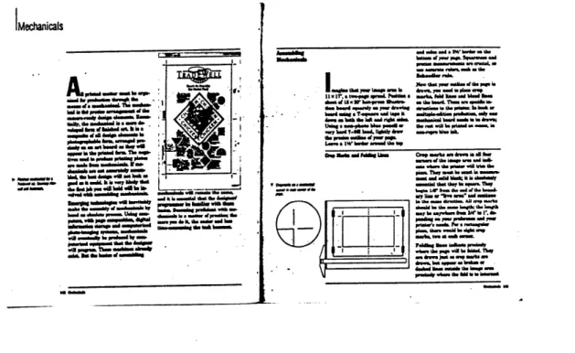 Figure 4:  Two pages from the book, Foundations  of Graphic  Design  (Gatta, et al, 1991,  pp.