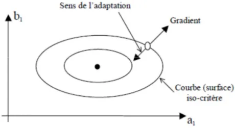 Fig. II.3. Principe de la méthode du gradient 